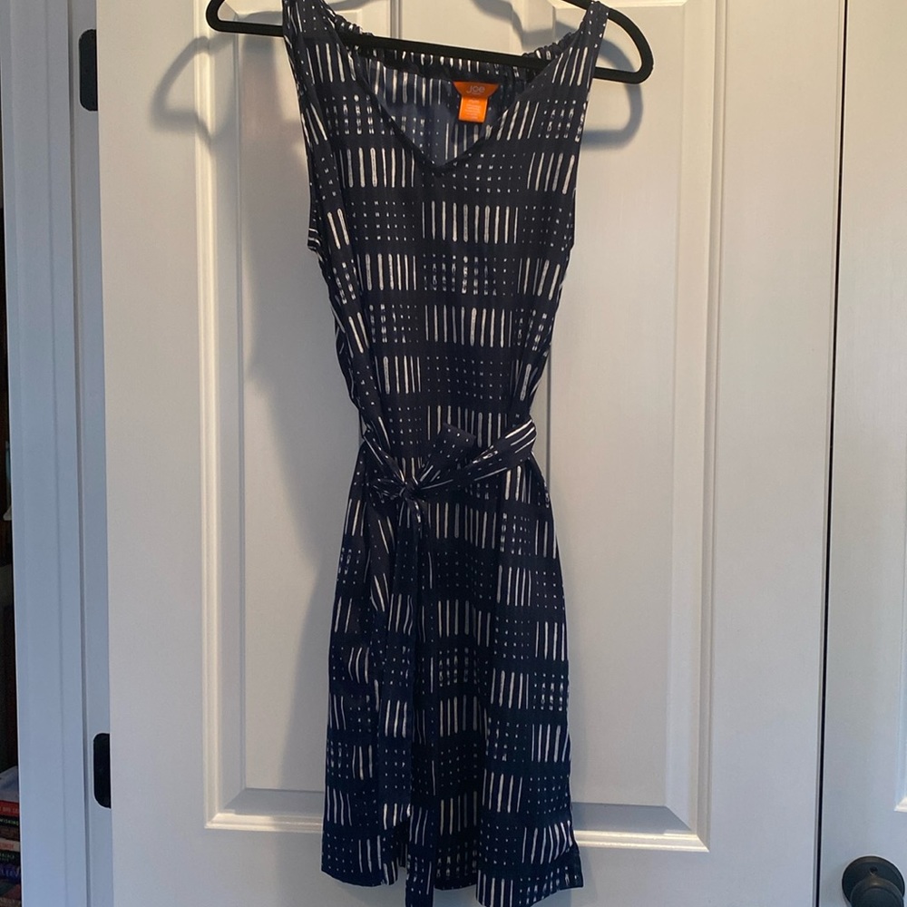 Navy and white slip dress v neck/skeeveless